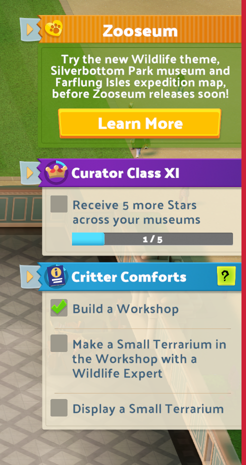 Objectives overlapping - Two Point Museum