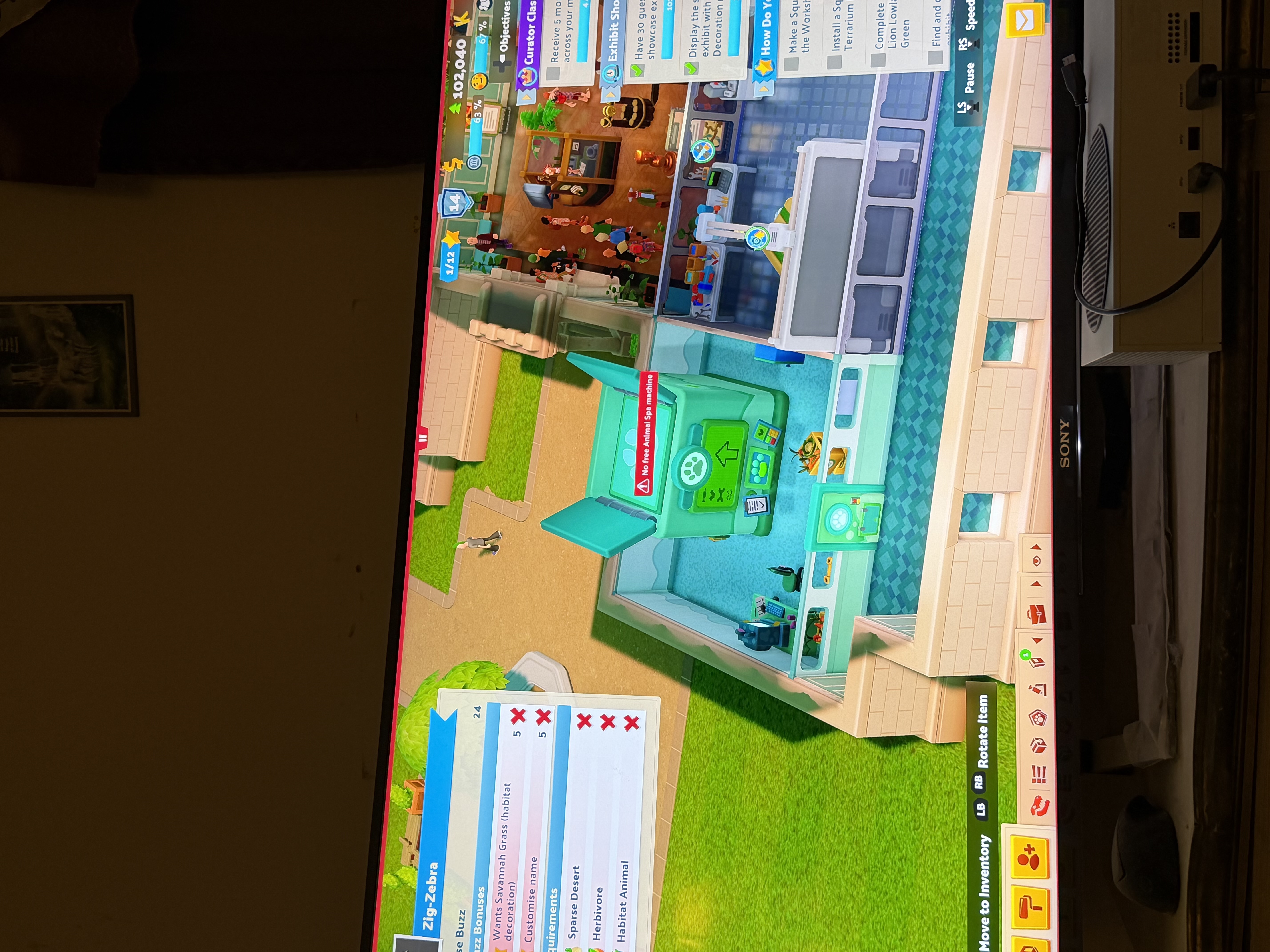 Can’t treat animals, games keeps saying no free animal spa machine ...